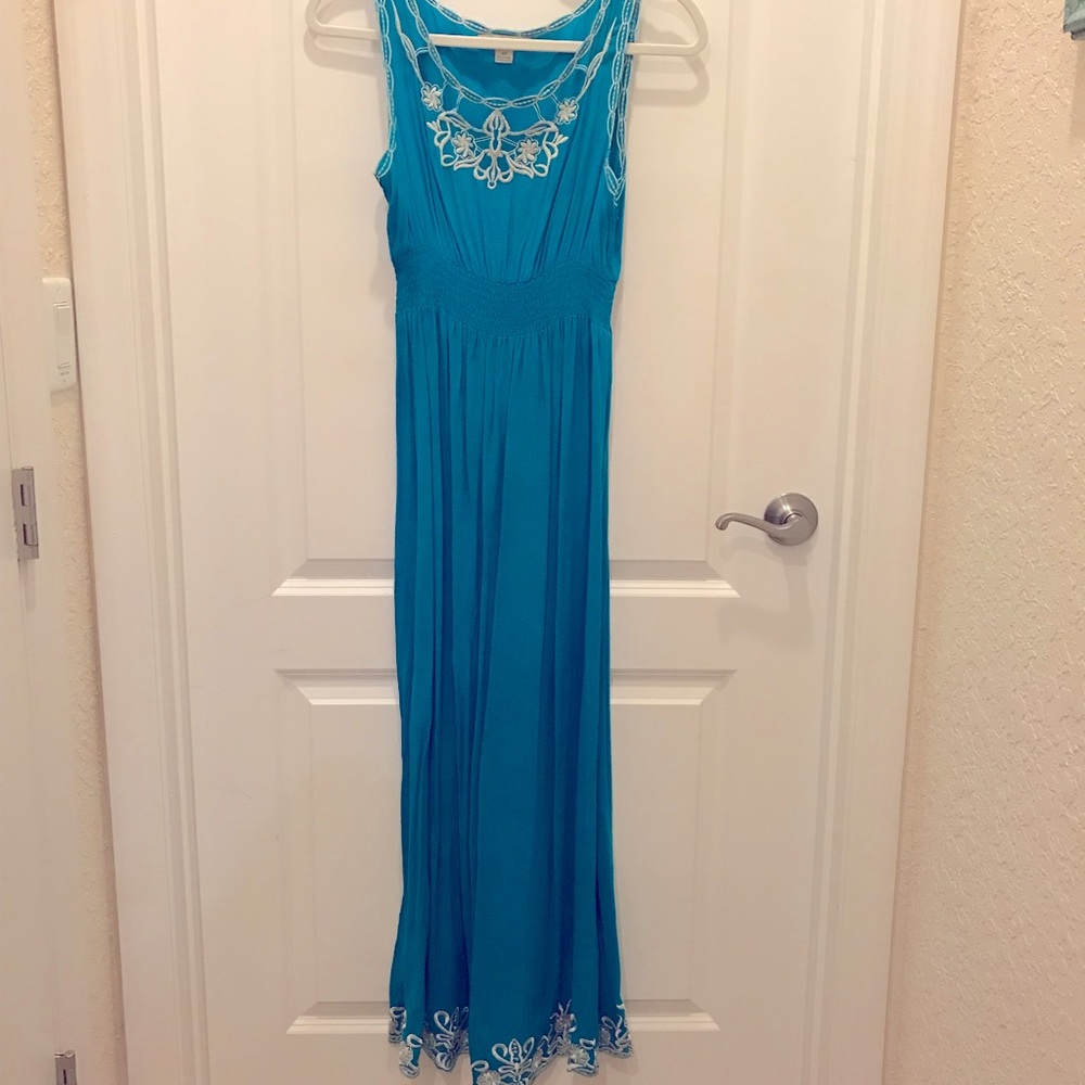 Forever 21 Teal Blue Maxi Dress